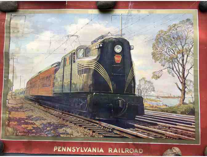 Vintage 1935 Grif Teller PRR SPEED SAFETY COMFORT Pennsylvania RR Image