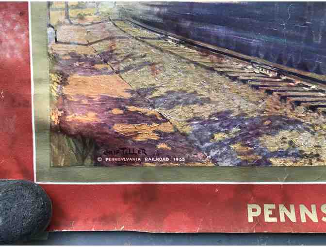 Vintage 1935 Grif Teller PRR SPEED SAFETY COMFORT Pennsylvania RR Image