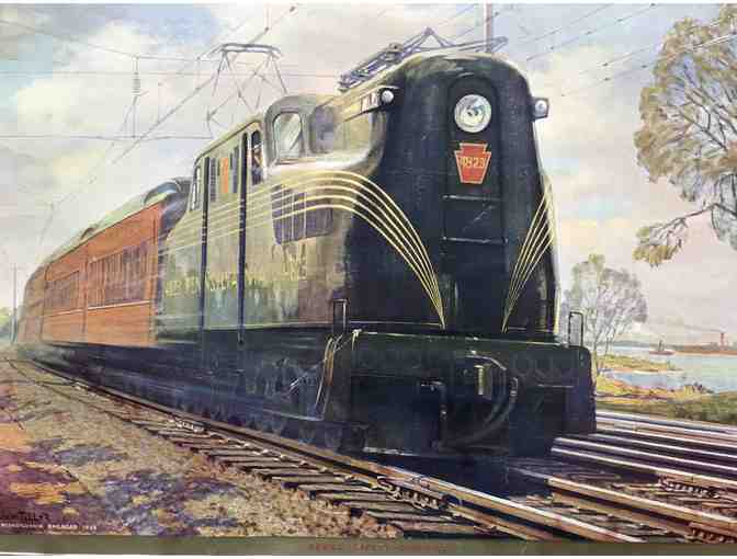 Vintage 1935 Grif Teller PRR SPEED SAFETY COMFORT Pennsylvania RR Image