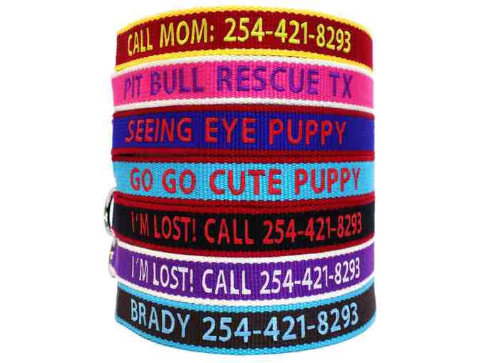 Custom Embroidered Personalized Dog or Cat Collar