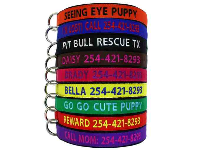 Custom Embroidered Personalized Dog or Cat Collar