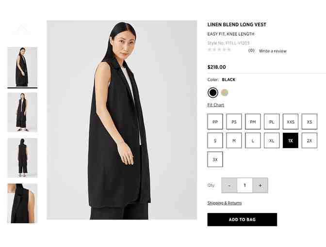 Linen Blend Long Vest