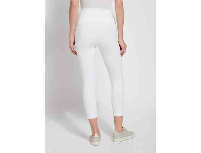 Lysse Flattering Cotton Leggings, white, capri length, size L