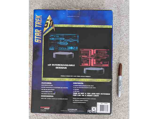 Star Trek Enterprise schematic acrylic LED set (TNG and TOS)