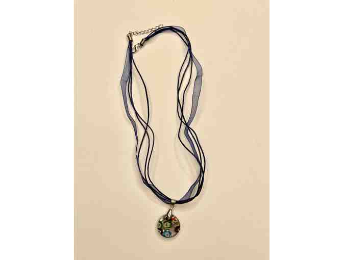 Dichroic Glass Pendant Necklace