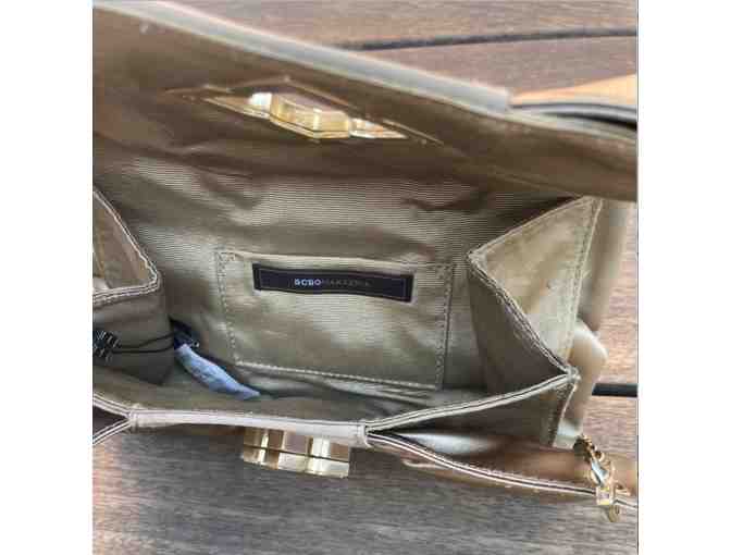 BCBGMAXAZRIA Champagne Satin Clutch
