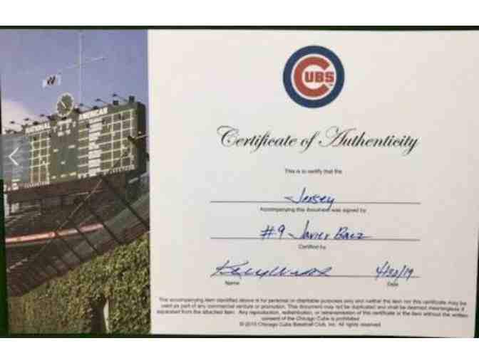 Cubs #9: Javier Baez Autographed Jersey!
