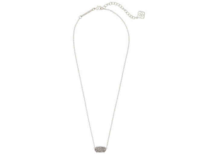 KENDRA SCOTT - EVER SILVER PENDANT NECKLACE IN PLATINUM DRUSY
