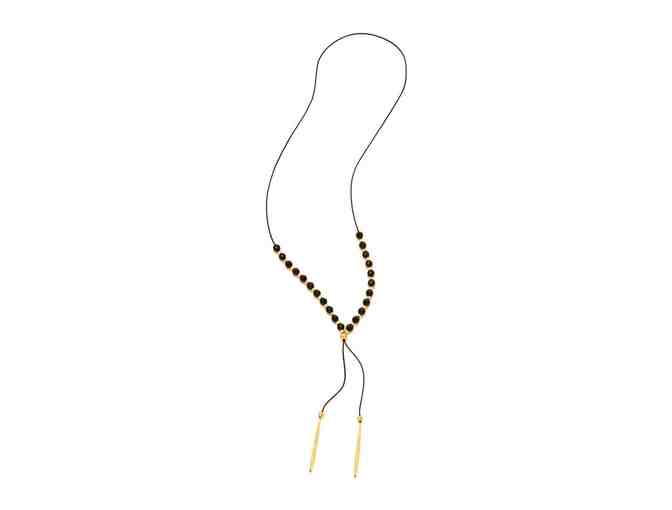 BLACK ONYX+GOLD GORJANA CONVERTIBLE NECKLACE