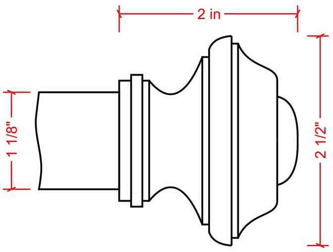 IVILON DRAPERY TREATMENT WINDOW CURTAIN ROD-SQUARE DESIGN 1 1/8 ROD, 48 TO 86 IN.