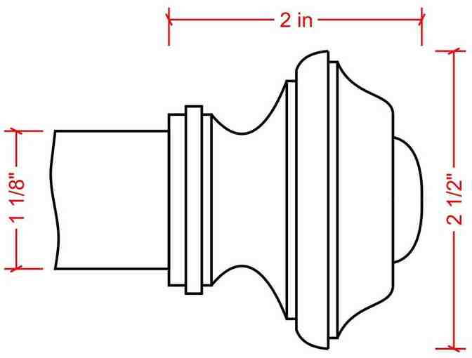 IVILON DRAPERY TREATMENT WINDOW CURTAIN ROD-SQUARE DESIGN 1 1/8 ROD, 28 TO 48 INCHES