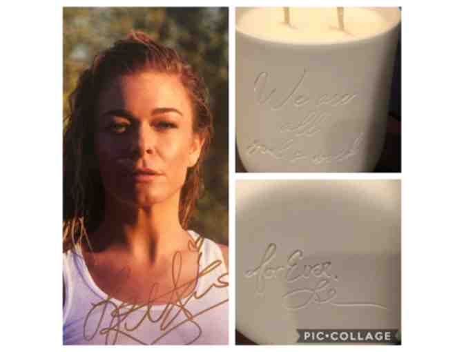 HANDMADE CANDLE BY LEANN RIMES PLUS 8 X10 AUTOGRAPHED PHOTO