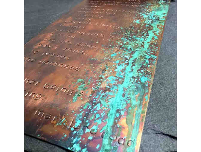 mary jane dodd: 'morning mantra' Copper Wall Hanging