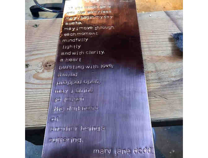mary jane dodd: 'morning mantra' Copper Wall Hanging