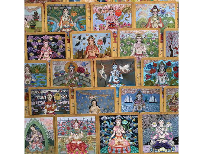 Lasha Mutual: 108 White Tara Card Deck from Original Paintings