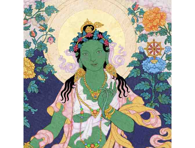 Lasha Mutual: 'Sengdeng Nagchi Drolma' Giclee Print of Original Digital Painting