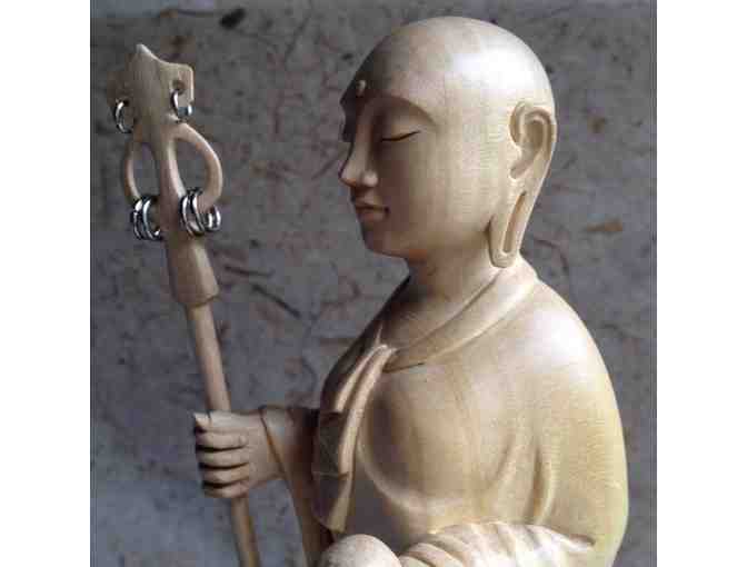 Garden of Buddhas: Jizo Woman Statue in Bentiwas Wood