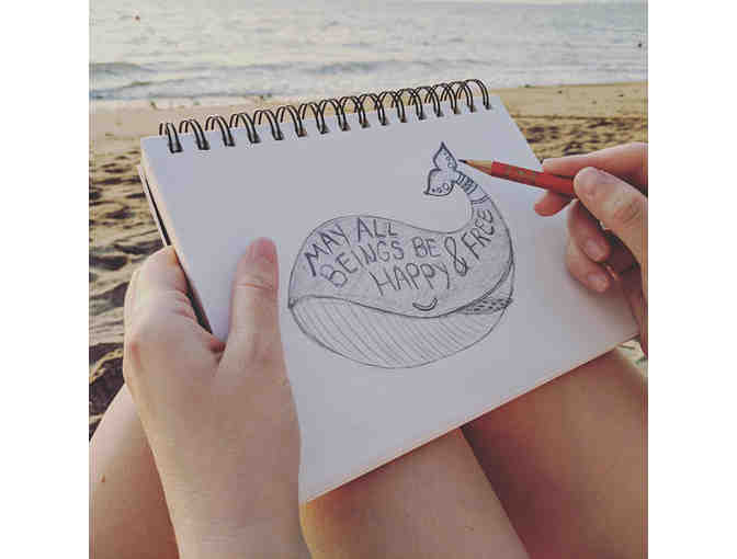 Hippie Baby Co.: 'May All Beings Be Free' Whale Onesie Bodysuit