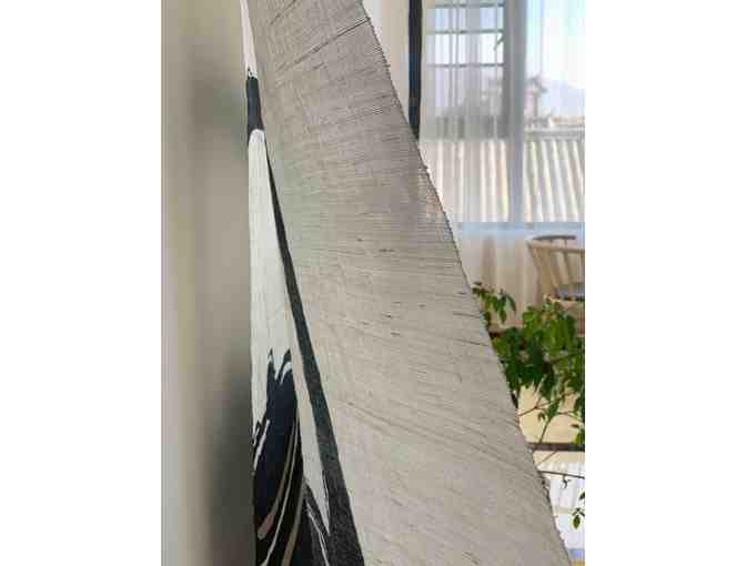 BuildLifeShop: Handwoven and Hand-Embroidered 'Japanese Tea Pot' Pure Linen Noren Curtain