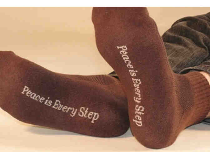 Parallax Press: Newly Released 'At Home in the World' Hardcover and 'Peace' Socks