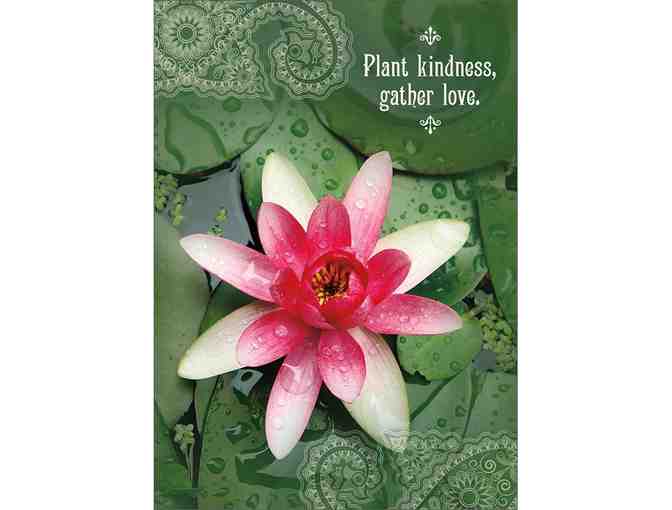 Amber Lotus Publishing: Set of Six 'Kindness Lily' Greeting Cards & Travel Journal