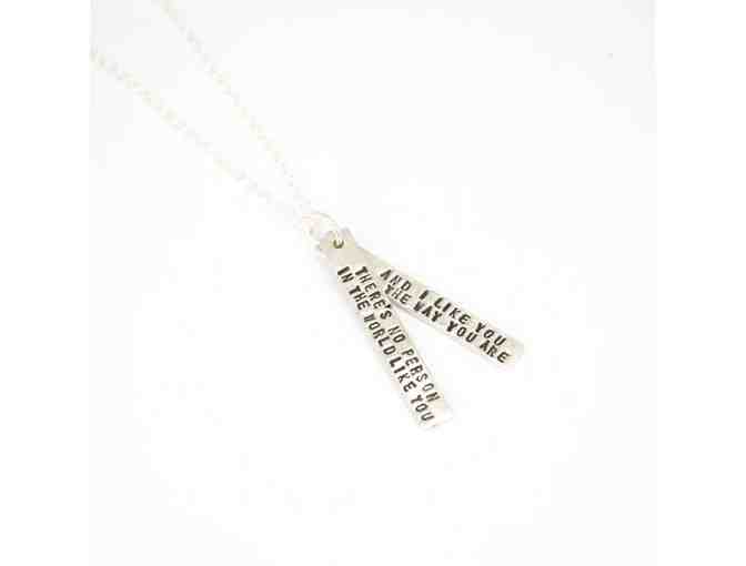 Chocolate and Steel: Mister Rogers 'No person like you' Sterling Silver Necklace