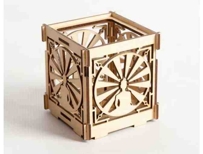 LinLaserWorks: 'Emanating Buddha' Wooden Candle Holder & Shadow Lantern