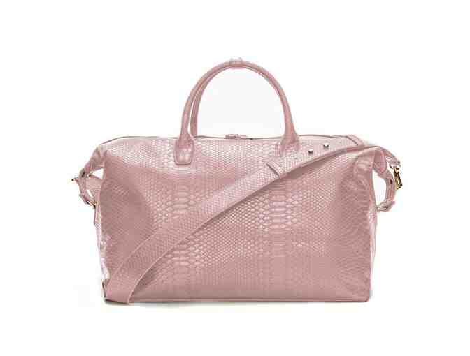 Lulu Dharma: Vegan Snake Skin Weekender Bag in Bidder's Choice of Color