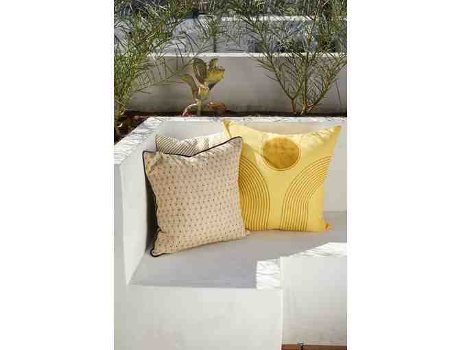 Block Shop: Down-Filled 'Fountain' Pillow in Goldenrod