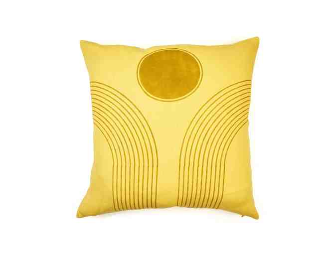 Block Shop: Down-Filled 'Fountain' Pillow in Goldenrod