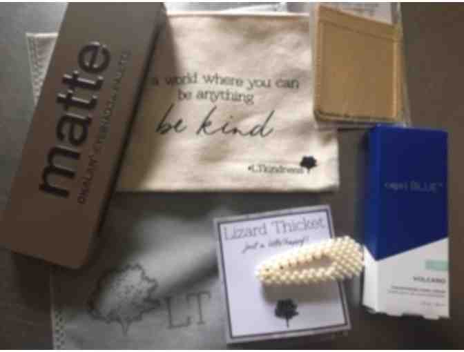 Basket of Goodies from the Lizard Thicket Boutique, Peachtree City.