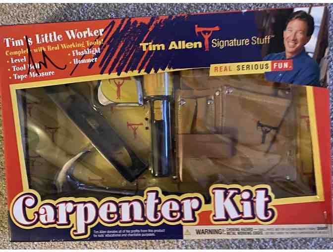 Tim Allen signed script, photo and Carpenter Kit