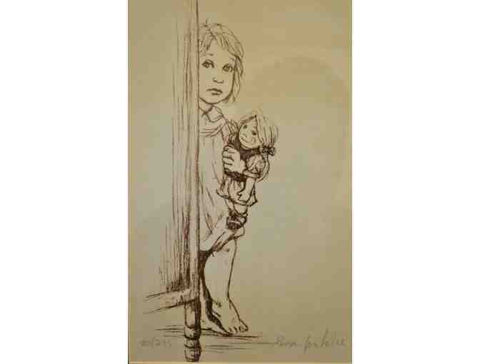 Levie - 'Peek-A-Boo' and 'Sister' Framed Print Set