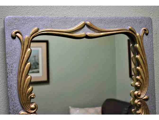Matte Gold and Silver Mirror