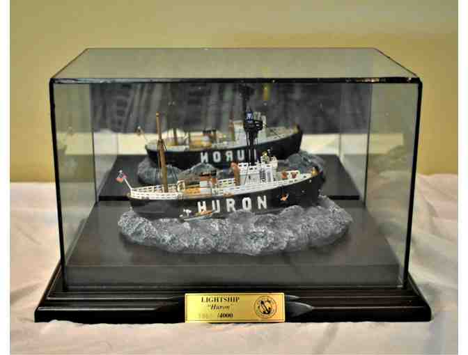 Lightship Huron Model Ship by Anchor Bay with Display Case!
