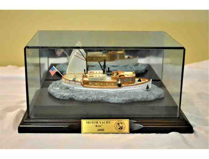 Motor Yacht 'Kim' Model Boat by Anchor Bay with Display Case!