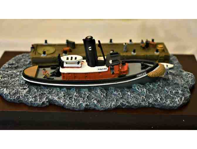 Tugboat Toledo Model Boat by Anchor Bay with Display Case!