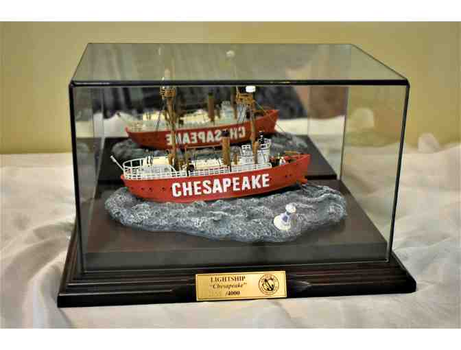 Lightship Chesapeake Model Ship by Anchor Bay with Display Case