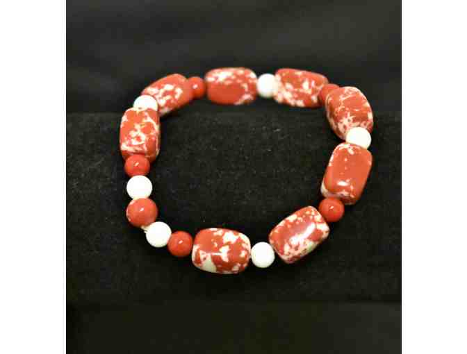 'Alabama' Stretch Bracelet & Hoop Earrings