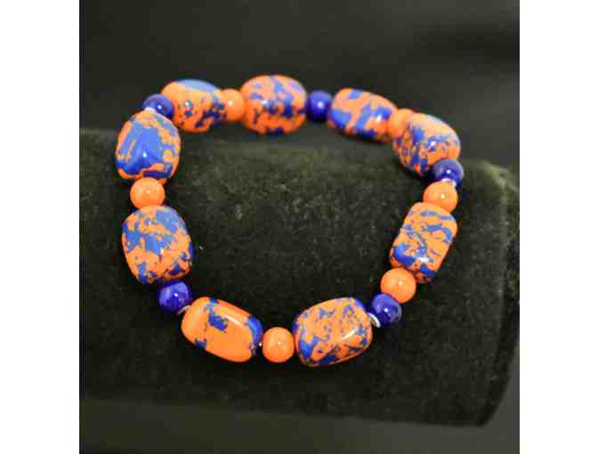 'Auburn' Stretch Bracelet & Hoop Earrings