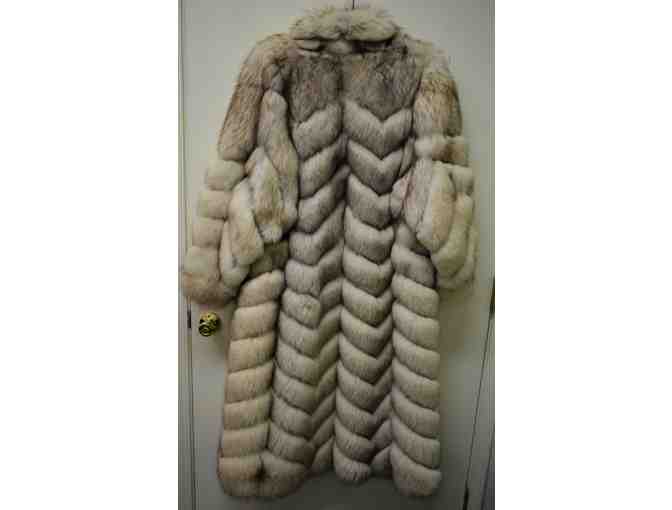 Oslo Bundtmaker Full-Length White Fox Fur Coat