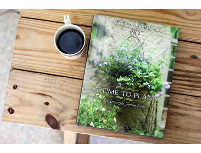 Gold Brushed Tray w/ Handle & 'A Time to Plant' book by James Farmer