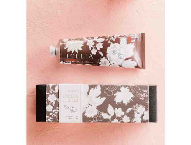 4oz. Lollia Classic Petal Shea Butter Hand Creme and Wall Art from Embellish!