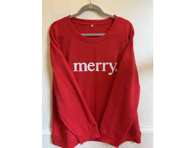 SWEATSHIRT-RED MERRY-SIZE XXL - Photo 1