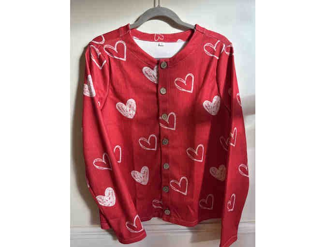 RED HENLEY WITH HEARTS-SIZE XL - Photo 2