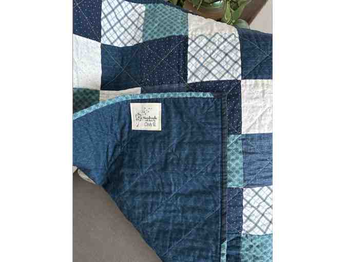 Handmade Blue & White Quilt - Photo 2