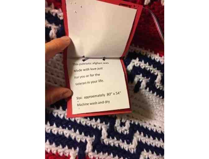 Patriotic hand made Afghan