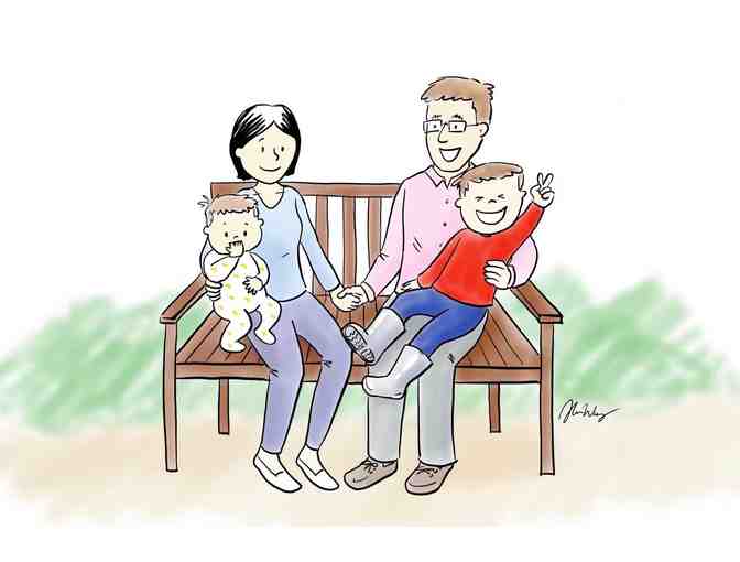 Custom 'Comic' Family Portrait