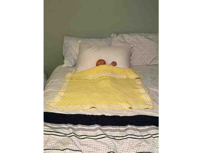 Handmade Baby Afghan - Shades of Yellow