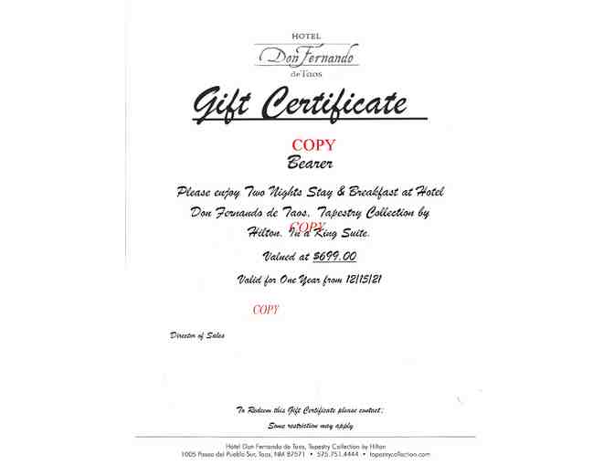 Don Fernando Hilton Tapestry Collection - Two Night Stay and Breakfast King Suite